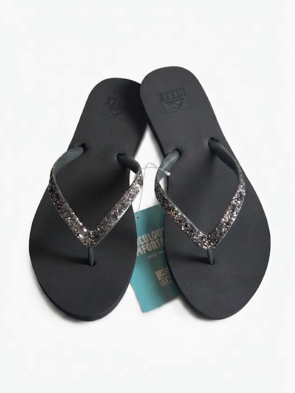 Reef Stargazer Shadow Glitter Flip Flops Sandals - Women's Size 7